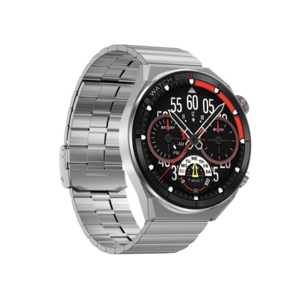 Ceas smartwatch DT3 mate , 1.36 inch IPS HD, multi sport, curea metal si silicon incluse, SILVER metal - imagine 5
