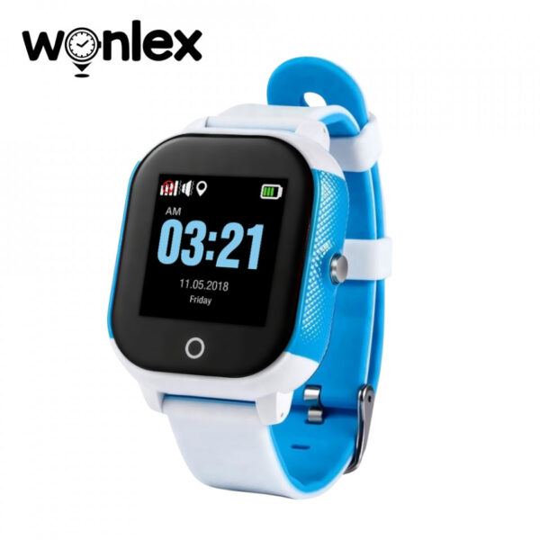 Ceas Smartwatch Pentru Copii Wonlex GW700S cu Functie Telefon, Localizare GPS SIM GRATUIT, Pedometru, SOS, IP54 – Albastru