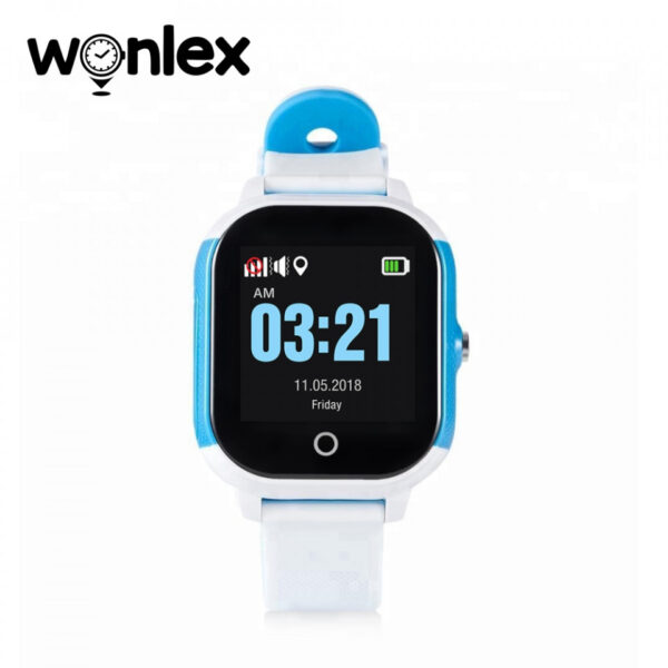 Ceas Smartwatch Pentru Copii Wonlex GW700S cu Functie Telefon, Localizare GPS SIM GRATUIT, Pedometru, SOS, IP54 – Albastru - imagine 2