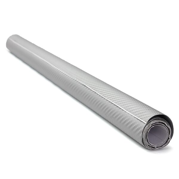 Folie colantare auto Carbon 3D - Argintiu (3m x 1,27m) - imagine 2
