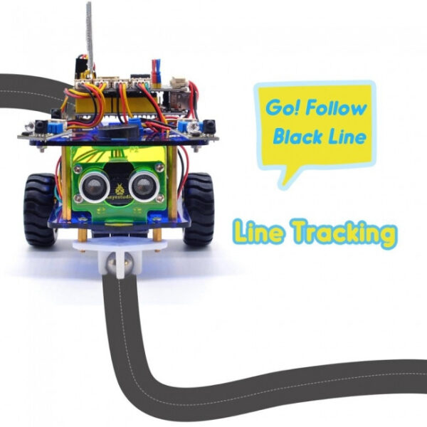 Robot Desktop Mini Bluetooth Smart Robot Car Kit V3.0 Arduino - imagine 4