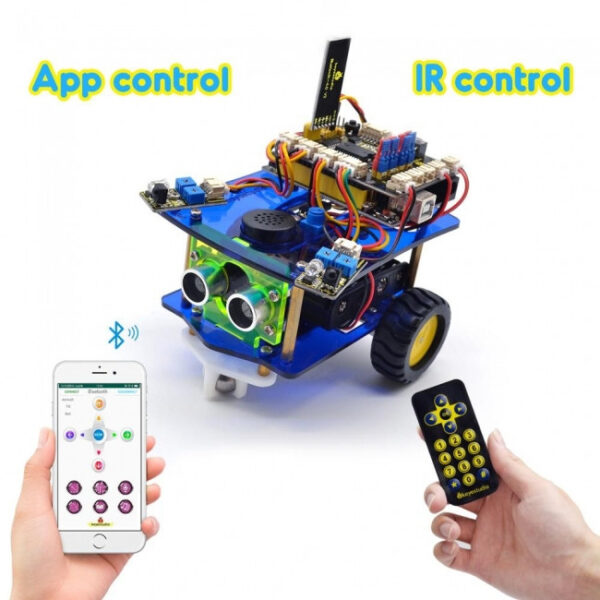 Robot Desktop Mini Bluetooth Smart Robot Car Kit V3.0 Arduino - imagine 5