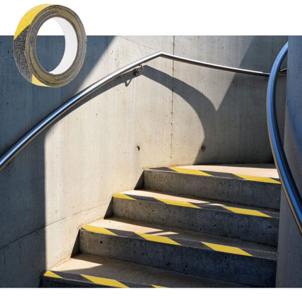 Anti slip protective tape 2 5cmx5m black yellow 107154.jpg