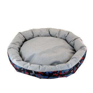 Culcus din material impermeabil rece pentru caine pisica crem camuflaj 77cm 1.jpg
