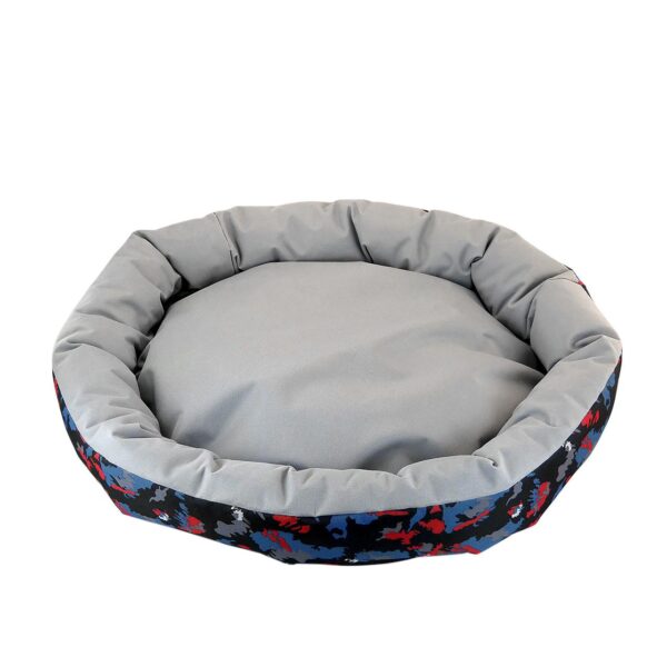 Culcus din material impermeabil rece pentru caine pisica crem camuflaj 77cm 1.jpg