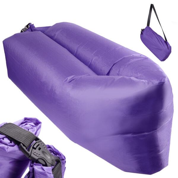 Lazy BAG SOFA łóżko leżak na powietrze fioletowy 230x70cm (1